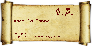Vaczula Panna névjegykártya